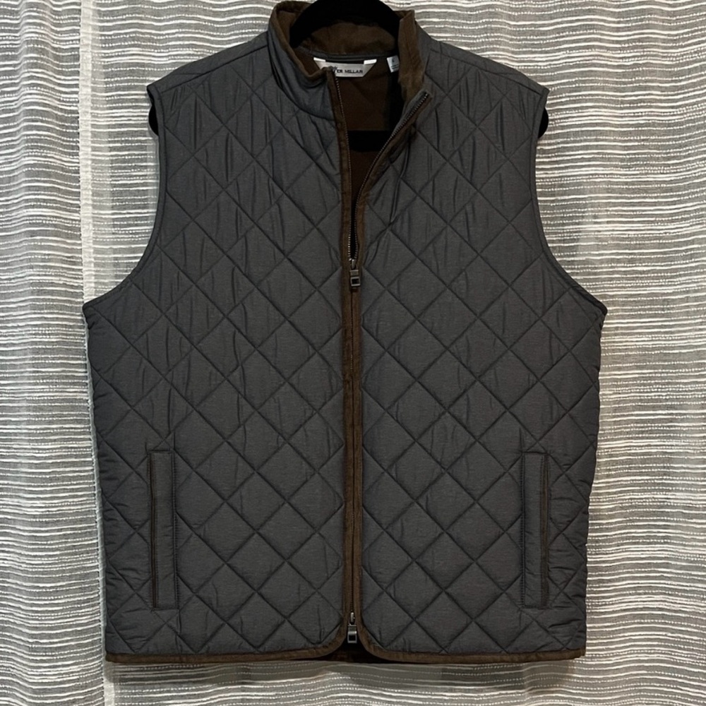 Peter Millar Quilted Gray Vest